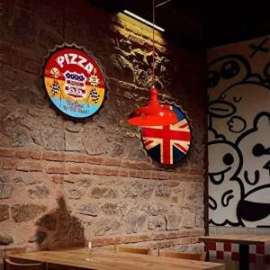 고품질 철제 인기 레트로 병뚜껑 액자 감성 인테리어 소품 피 호프집장식 피자집장식 WFH57PC