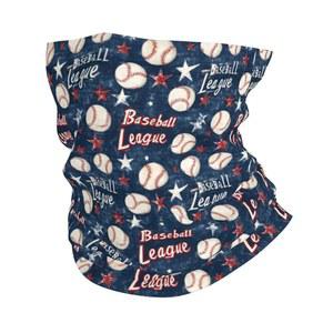 남성용 노바스타 넥 게이터 - 레트로 야구 패턴 프린트 반다나 발라클라바 하프 페이스 마스크 커버 스카프