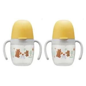 더블하트 유아컵 자기주도 물 우유 연습 스파우트컵