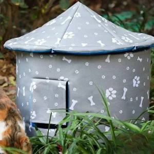 길고양이 겨울집 보온 야외 고양이 텐트 하우스 길냥이 사계절 겨울 회색 방수