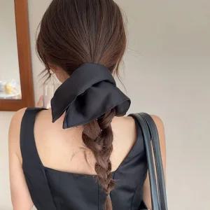 새틴 스퀘어 스크런치 여성 곱창 헤어 밴드/액세서리/헤드/머리/악세사리/끈/리본/헤어링/띠/귀여운/기본
