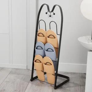 슬리퍼 거치대 접이식 4단 욕실 실내화 거치대 현관 정리대 공간활용 인테리어 다용도 이동식 신발장