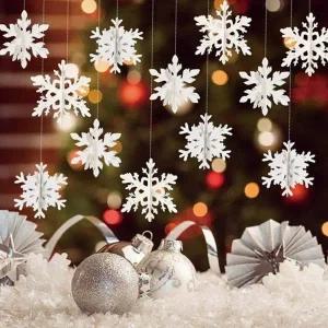눈꽃 겨울 모빌 트리 크리스마스 장식 연말 분위기 소품