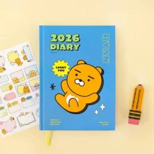 서락 카카오 2026 날짜형 양장 다이어리 라이언 날짜형다이어리 업무수첩