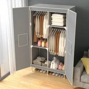 원룸 옷장 모듈형 여닫이 선반형 자취방 옷장 수납 가구 리빙박스 다용도 시스템 패브릭 이동식 수납장