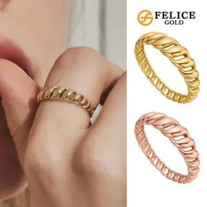 [펠리체골드] 14K NEW 크루아상 반지 (S)