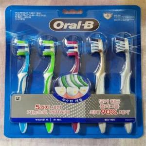 오랄비 어드밴티지 5웨이 클린크로스액션 칫솔 5개입, 1개