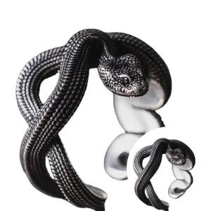 뱀모양 빈티지 컬러 포인트 반지 여성반지 쥬얼리