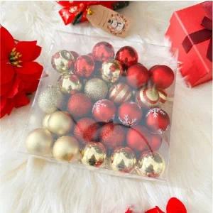 (옵션 GS003111 트리장식볼미니 믹스50P)[지앤지] 데코 전용 오너먼트 크리스마스 트리 장식볼 미니 믹스