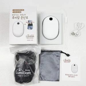 루미담 양면발열 충전식 손난로 겸용 보조 배터리 10000mAh 고정밴드 포함