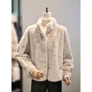 갤러리아 ab.f.z 하이넥 밍크 페이크퍼 자켓 코트 ACZ4NF01K