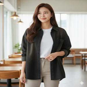 스파오 spao 데님 오버핏 셔츠SPYJF49C01