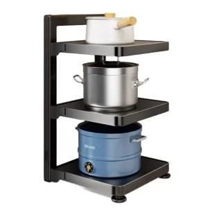 3단 냄비정리대 싱크대정리 하부장 주방수납 하부장선반 그릇선반 냄비선반 주방정리