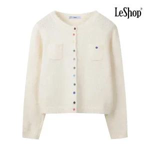 [르샵] 레인보우 버튼 부클 니트 가디건 (BP9KC008A)