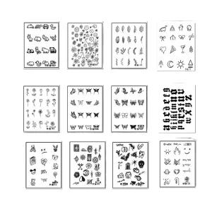 타투 스티커 레터링 스티커 문신 타투 스티커 미니 세트/지워지는/헤나/판박이/붙이는/그림/기분