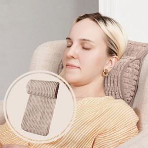 WdFour 헤드레스트 메모리 베개, 소파용 목, 등 또는 발의 지지 쿠션, 리클라이너, 사무용 의자, 목 및 경추 지지용 마사지 의자(카키, 13인치 Wx2.7D).