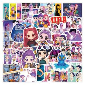 56Pcs 새로운 애니메이션 KPop 악마 사냥꾼 스티커 DIY 스티커 Scrapbooking 전화 수하물 스케이트 보드 방수 데칼