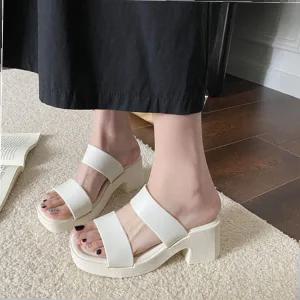 웨지굽슬리퍼 예쁜 웨지힐샌들 통굽슬리퍼 웨지슈즈 키높이슬리퍼