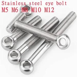 전산볼트 125개 M5m6m8m10m12 304 스틸 아이 볼트 스터드 관절 앵커 GB798