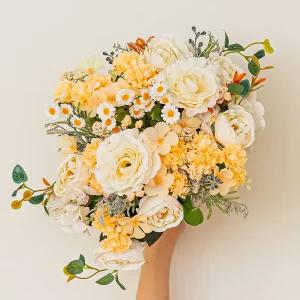 화예원 생화같은 조화 웨딩 부케 성묘꽃