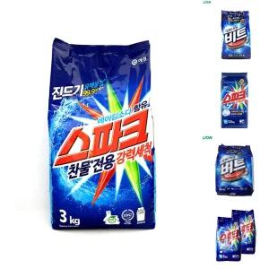 쿨샵 애경 스파크 3kg 5.5kg 가루세제 세탁 빨래세/실내 건조 가루 신발 효과 분해 먼지 분말 찌든때 세척