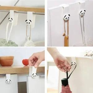 효과적인 공간절약 무타공 팬더 수납장 도어 후크걸이 도어후크 도어행거 도어훅