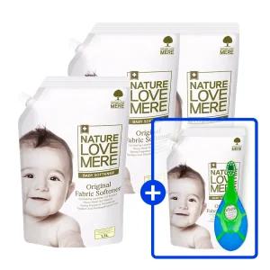 네이쳐러브메레 아기섬유유연제 1300ml 리필형 3팩(GIFT)오리지널향 유연제 리필 1300ml 1팩+아기칫솔 1개입