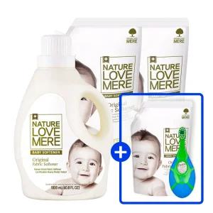 네이쳐러브메레 아기섬유유연제 1800ml 용기형 1개+리필1300ml 2팩(GIFT)오리지널향 유연제 리필 1300ml 1팩+아기칫솔 1개입