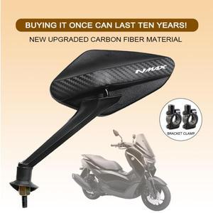 탄소 섬유 백미러 조정 가능한 오토바이 볼록 거울 8mm YAMAHA NMAX N 125