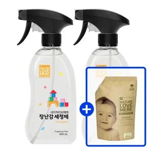 네이쳐러브메레 아기 장난감세정제 용기형 400ml 2개(GIFT)오리지널향 세제 리필 500ml 1팩
