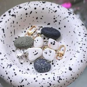 [골드스마일]애완용 반려석 재미있는 펫스톤 작은 돌키우기 가방 고리 선물템