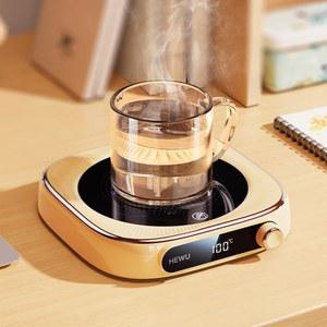 스마트 머그워머 컵워머 온도조절 핑크 우드 제어 터 받침 컵데우기 조절