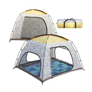 패턴썬블럭텐트 그늘막 난방캠핑용텐트 편한 설치편한 원터치 용품 소품 편리한 간이 나들이