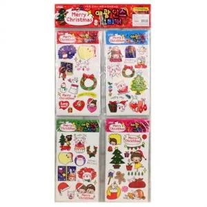 ( )E10 천 크리스마스 야광 인스스티커벌크 32개세트