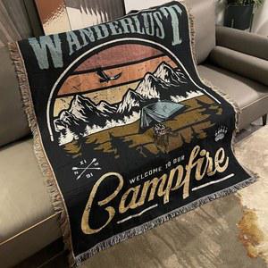 소파블랭킷 명화 쇼파 감성 침대 대형 매트 화이트 숲속 미술관 니트블랭킷 소녀