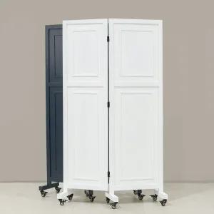 심플리스 웨인스 코팅 이동형 2단 파티션 (1650) 가벽 바퀴 사무실 가림막 원목 이동식 접이식 인테리어 칸막이