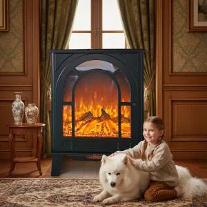 크리스마스 불멍난로 전기벽난로(특대) 로망XL 불멍온풍기 카페인테리어 