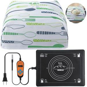 열 차단 기능이 있는 사워도우 히팅 매트 59 140 F 화씨 온도 조절기로 발효하는 사워도우 스타터 워머 빵 요거트를 만들기 위한 12인치 x 16인치 프로핑 매트