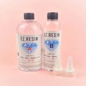 기포 냄새 없는 2액형 3:1 크리스탈 이지레진 공예 용액 투명 레진 아트 재료 1kg