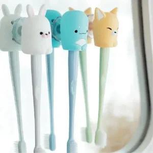 [마이모노샵] 욕실 화장실 동물모양 부착식 칫솔꽂이 칫솔걸이