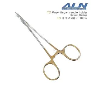 ALN 금장 메이요 니들홀더 16cm 메이오지침기 / TC Mayo Hegar Needleholder