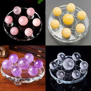 자연 자수정 7 별 형성 풍수 공 크리스탈 구 홈 데코