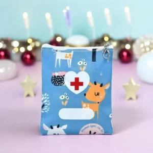 약파우치 투약파우치 자크형 고리 달린 유치원 여행용 어린이집 등원준비물 (사슴 3개)