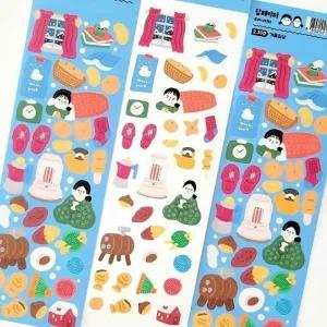 ( )겨울스티커 달페이퍼 겨울일상 씰스티커 일상 템 달페이퍼 스티커 무인문구 겨울 다꾸