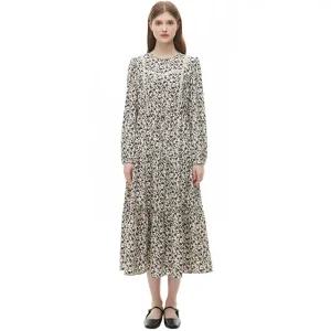 레이스배색 셔링 원피스 PQ1WO181