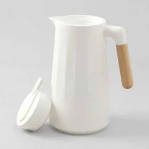 [골드스마일]이중 유리 보온 주전자 화이트 차가운 음료 온도 유지 주방 용품