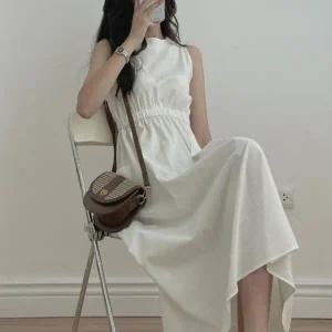 배색 리본끈 썸머 힙합 휴양지 쉬폰 러플 스퀘