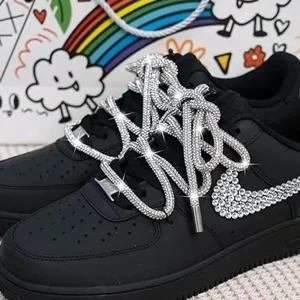 큐빅 신발끈 1세트 운동화끈 장식 의류끈 패션 슈즈끈 구두끈