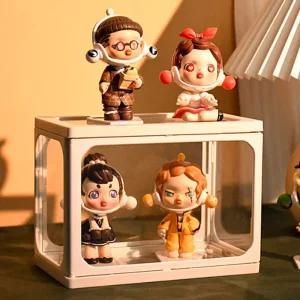 작은 피규어 유리 소품 장식장 보관함 소형진열케이스 방진 수납함 피어 전시함 다용도 정리함 3정리함 질