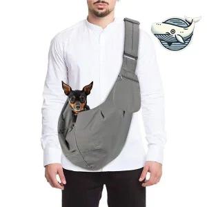 [골드스마일]편리한 강아지 산책가방 애완견 코튼 슬링백